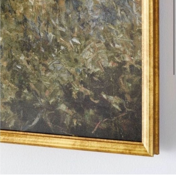 24" x 18" Landscape Study Framed Wall Canvas Antique Gold - Studio McGee NWT - Picture 2 of 6